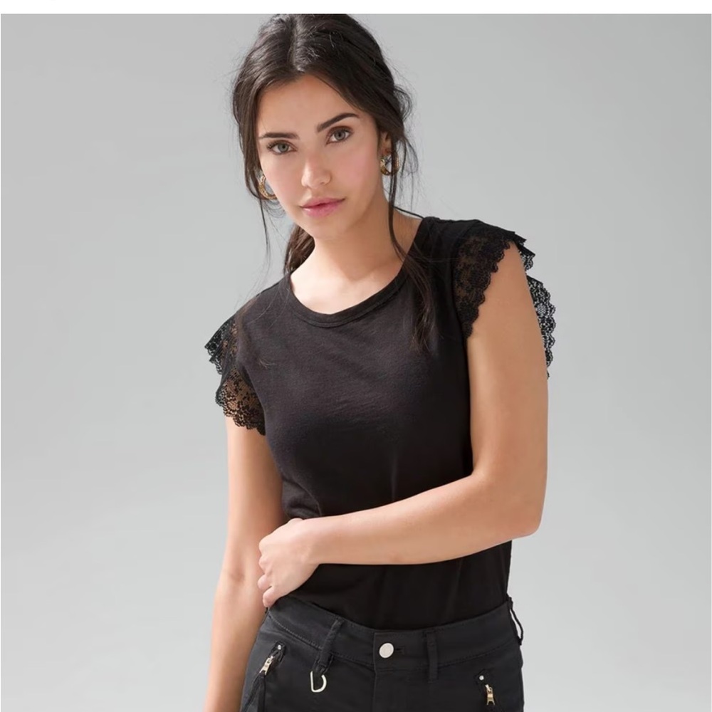 new without tags - WHBM black slub tee